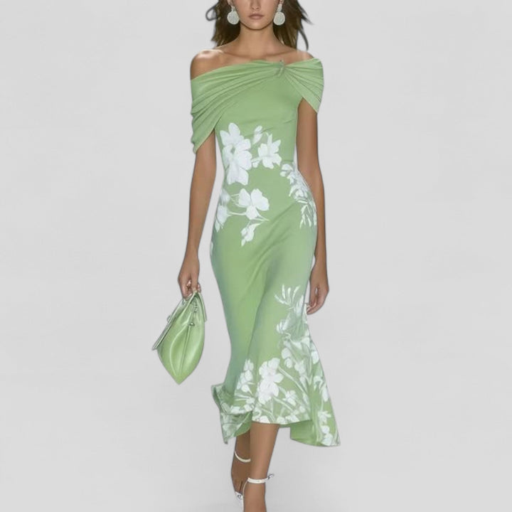Lindsey | Elegant Floral Midi Dress – Soft, Breathable & Perfect for All Occasions 0