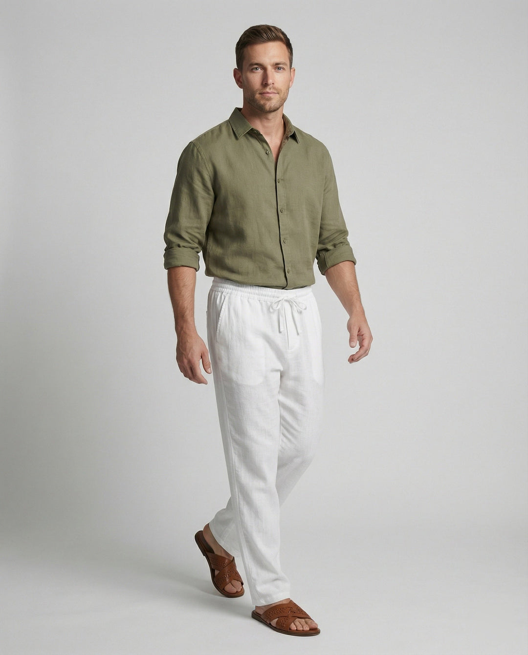 Lino | Breathable, Comfortable &amp; Stylish Men’s Casual Linen Trousers 0