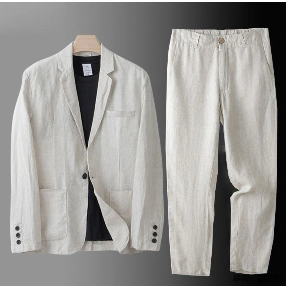 Lino | Tailored Men's Linen Set for Casual Elegance 0