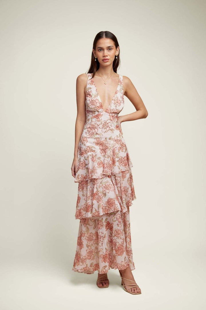 Liora | Elegant Floral Flounce Maxi Dress – Flowing, Feminine & Perfect for Summer Dresses for Women 13