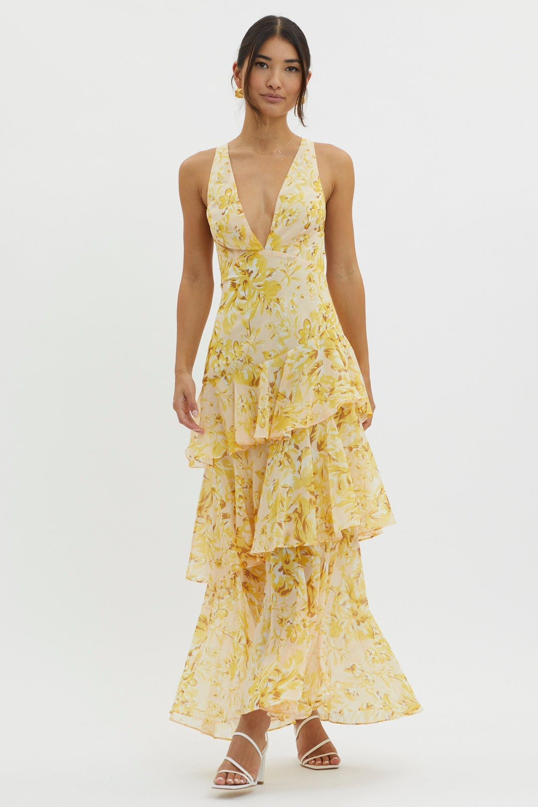 Liora | Elegant Floral Flounce Maxi Dress – Flowing, Feminine & Perfect for Summer Dresses for Women 4