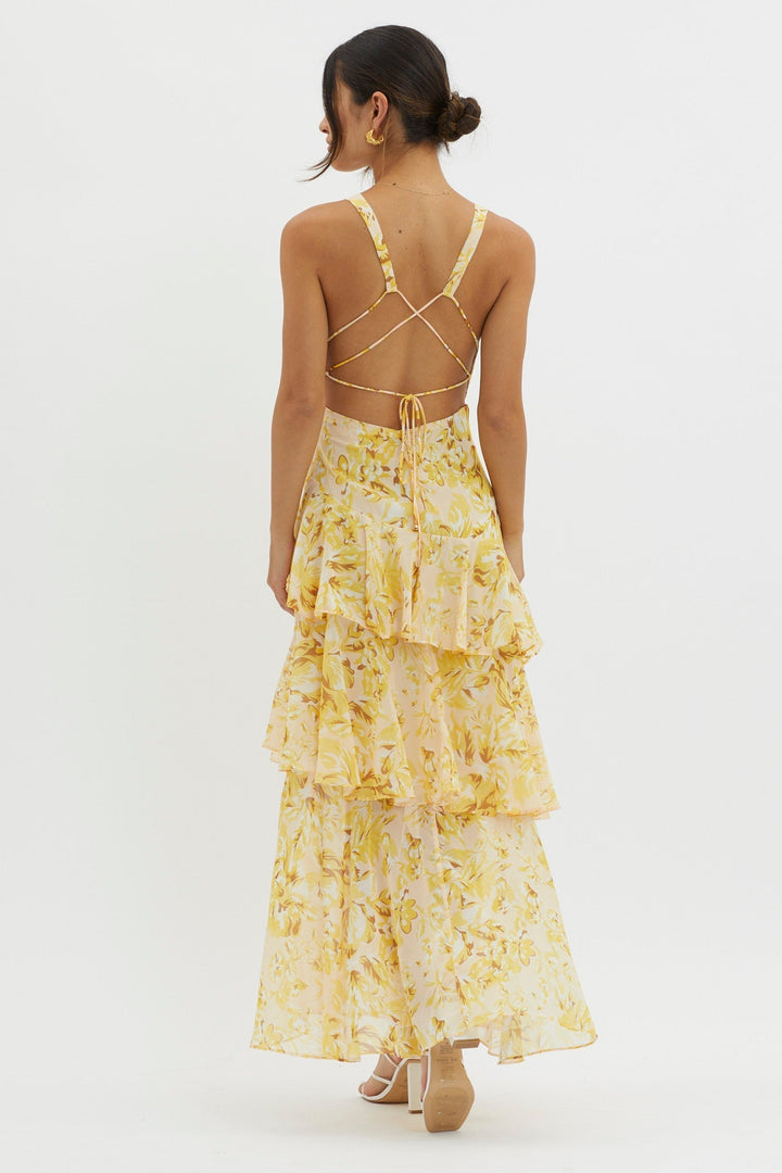 Liora | Elegant Floral Flounce Maxi Dress – Flowing, Feminine & Perfect for Summer Dresses for Women 6