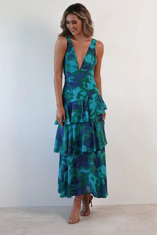 Liora | Elegant Floral Flounce Maxi Dress – Flowing, Feminine & Perfect for Summer Dresses for Women 9