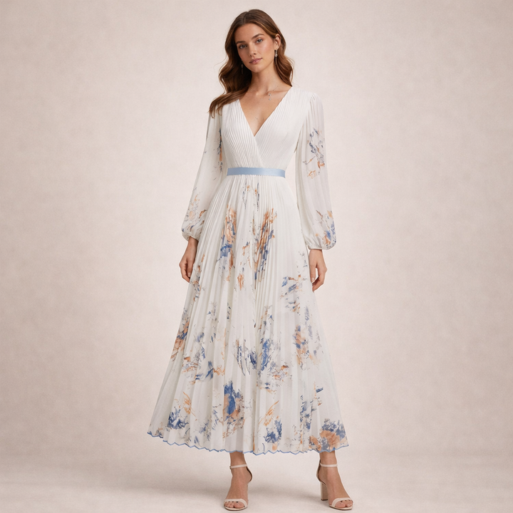 Liora | Elegant pleated maxi dress 0