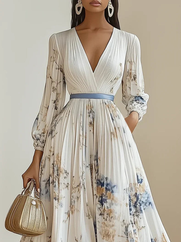 Liora | Elegant pleated maxi dress 1