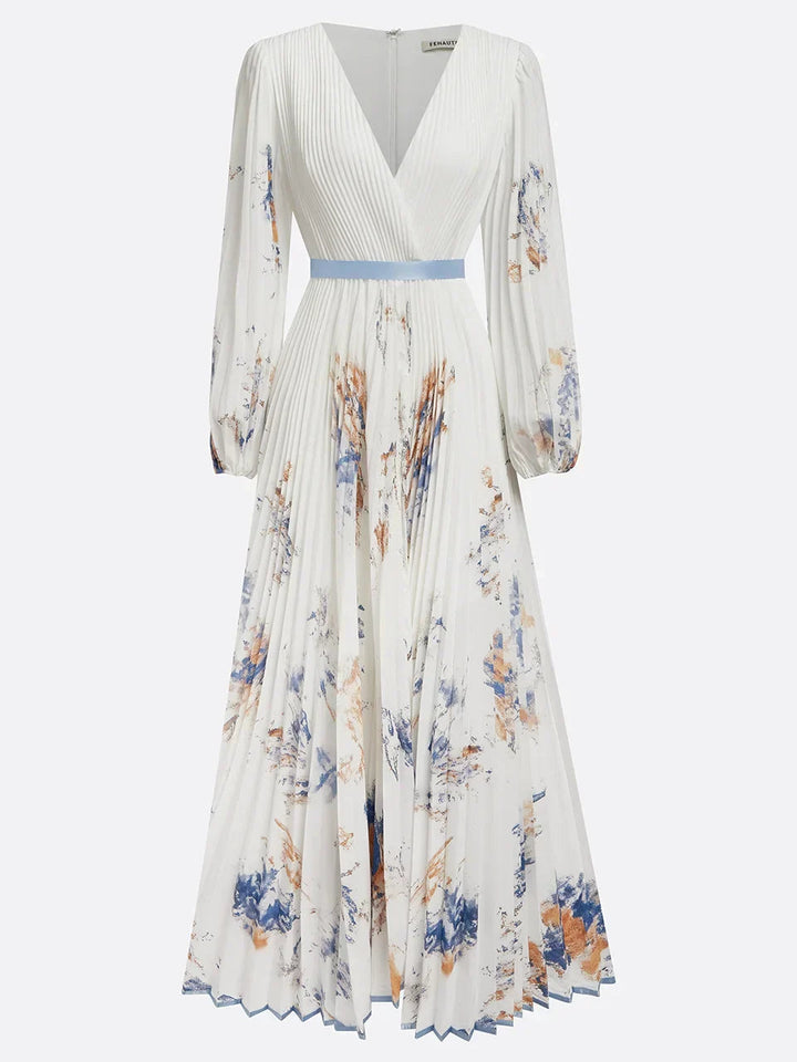 Liora | Elegant pleated maxi dress 2