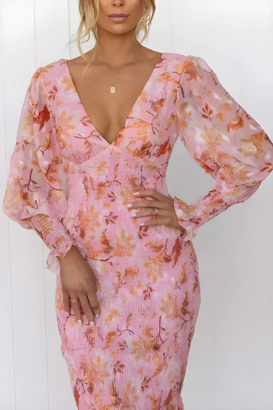 Liora | Floral Dress Wedding Guest Elegant Flowing Summer Fit 2