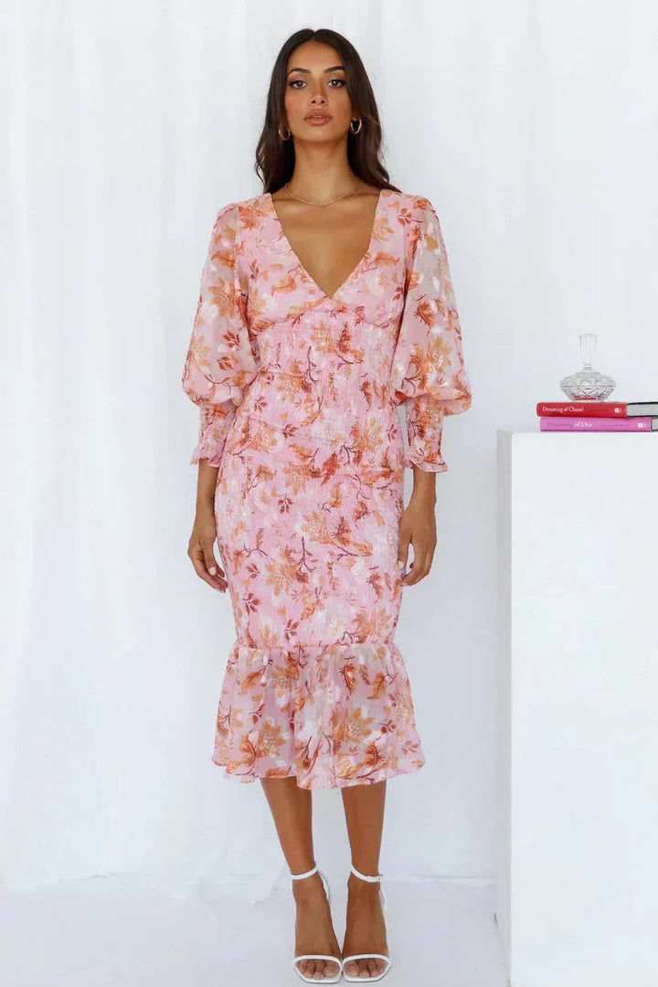 Liora | Floral Dress Wedding Guest Elegant Flowing Summer Fit 3