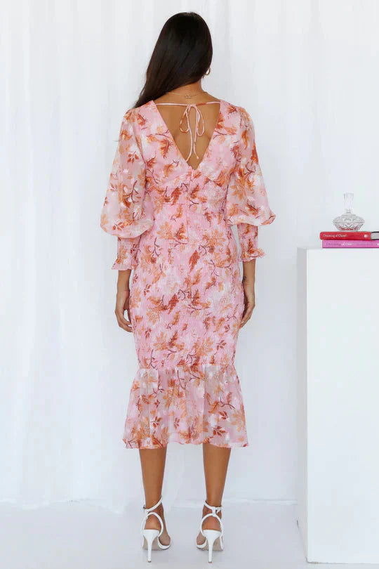 Liora | Floral Dress Wedding Guest Elegant Flowing Summer Fit 4