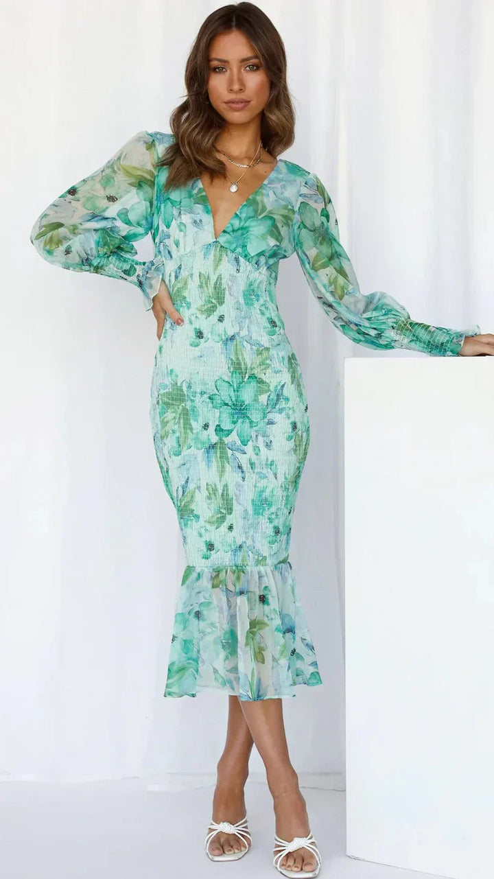 Liora | Floral Dress Wedding Guest Elegant Flowing Summer Fit 5