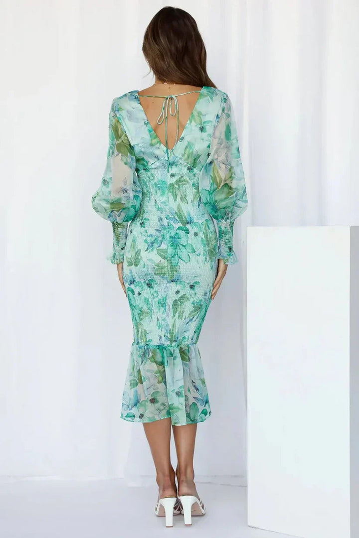Liora | Floral Dress Wedding Guest Elegant Flowing Summer Fit 6