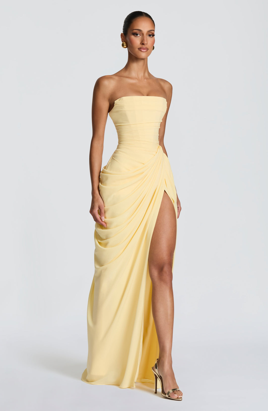 Liora | Strapless Maxi Dress Elegant Long Dresses for Women Silhouette 3
