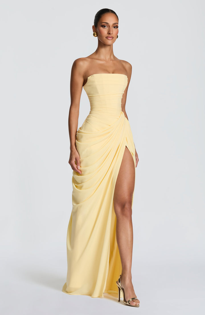 Liora | Strapless Maxi Dress Elegant Long Dresses for Women Silhouette 3