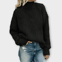 Christin | Maglione a collo alto in maglia a trecce per uno stile elegante di tutti i giorni