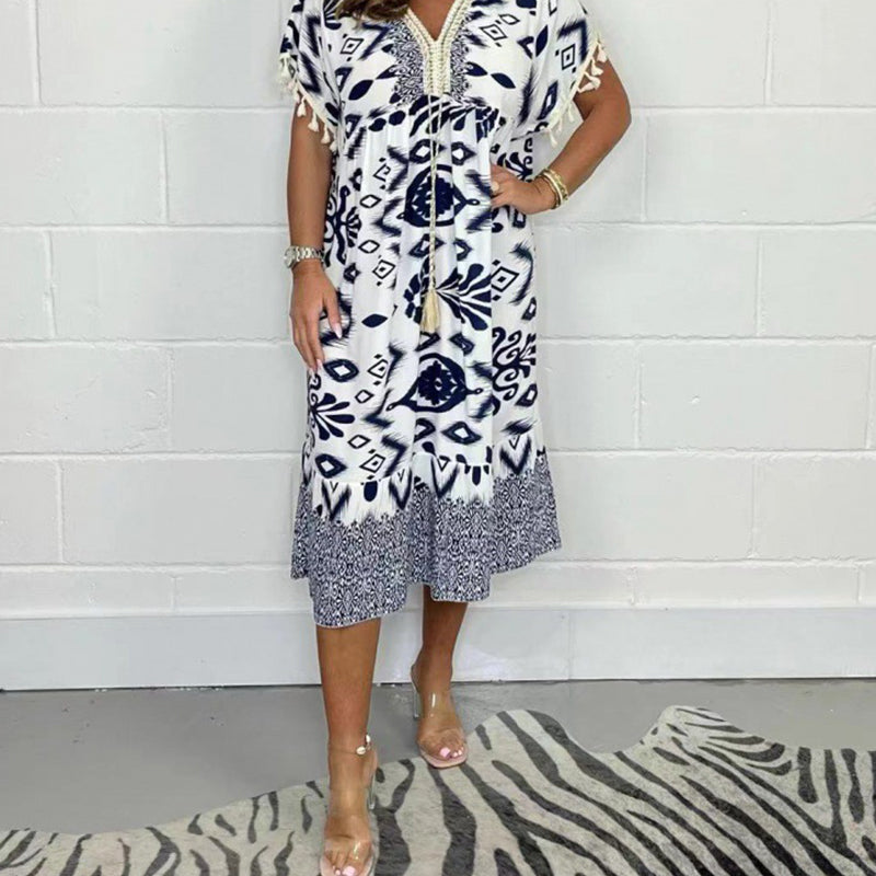 Livia | Breezy V-Neck Plus Size Maxi Dress for Summer 3