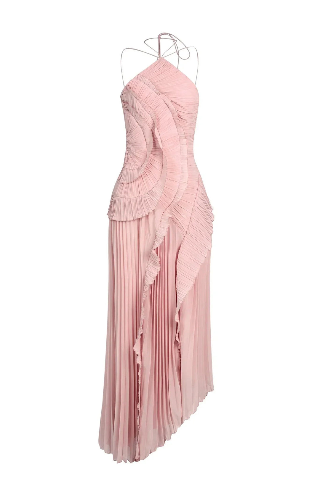 Livia | Elegant Asymmetrical White Maxi Dress for Women 9