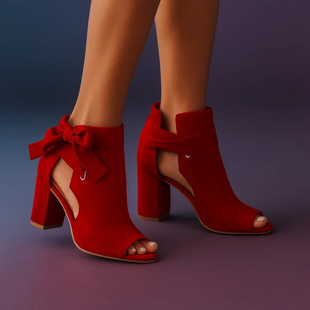 Livia | Elegant Peep-Toe Block Heel Sandals for Wedding Shoes 6