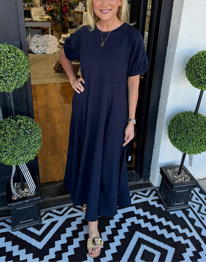 Livia | Elegant Puff Sleeve Maxi Dress for Women 0