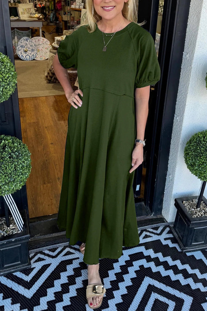 Livia | Elegant Puff Sleeve Maxi Dress for Women 6