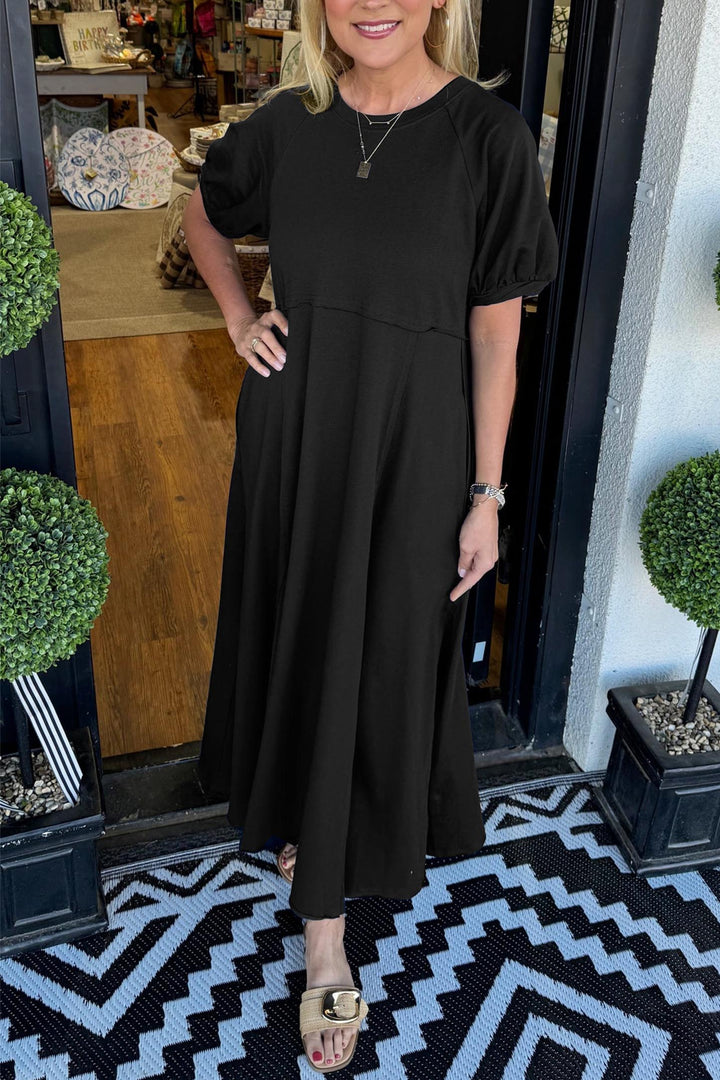 Livia | Elegant Puff Sleeve Plus Size Maxi Dress for Women 2