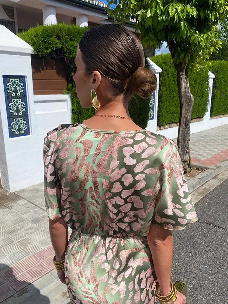 Livia | Elegant Twisted Knot Women's Midi Dress 4
