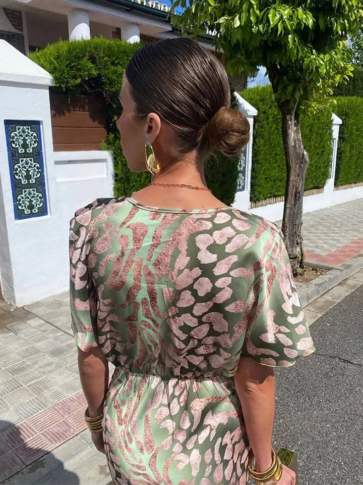 Livia | Elegant Twisted Knot Women's Midi Dress 4