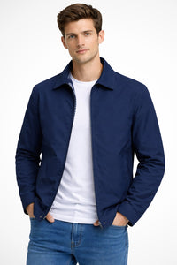 Leo | Classic Check-Lined Harrington Jacket