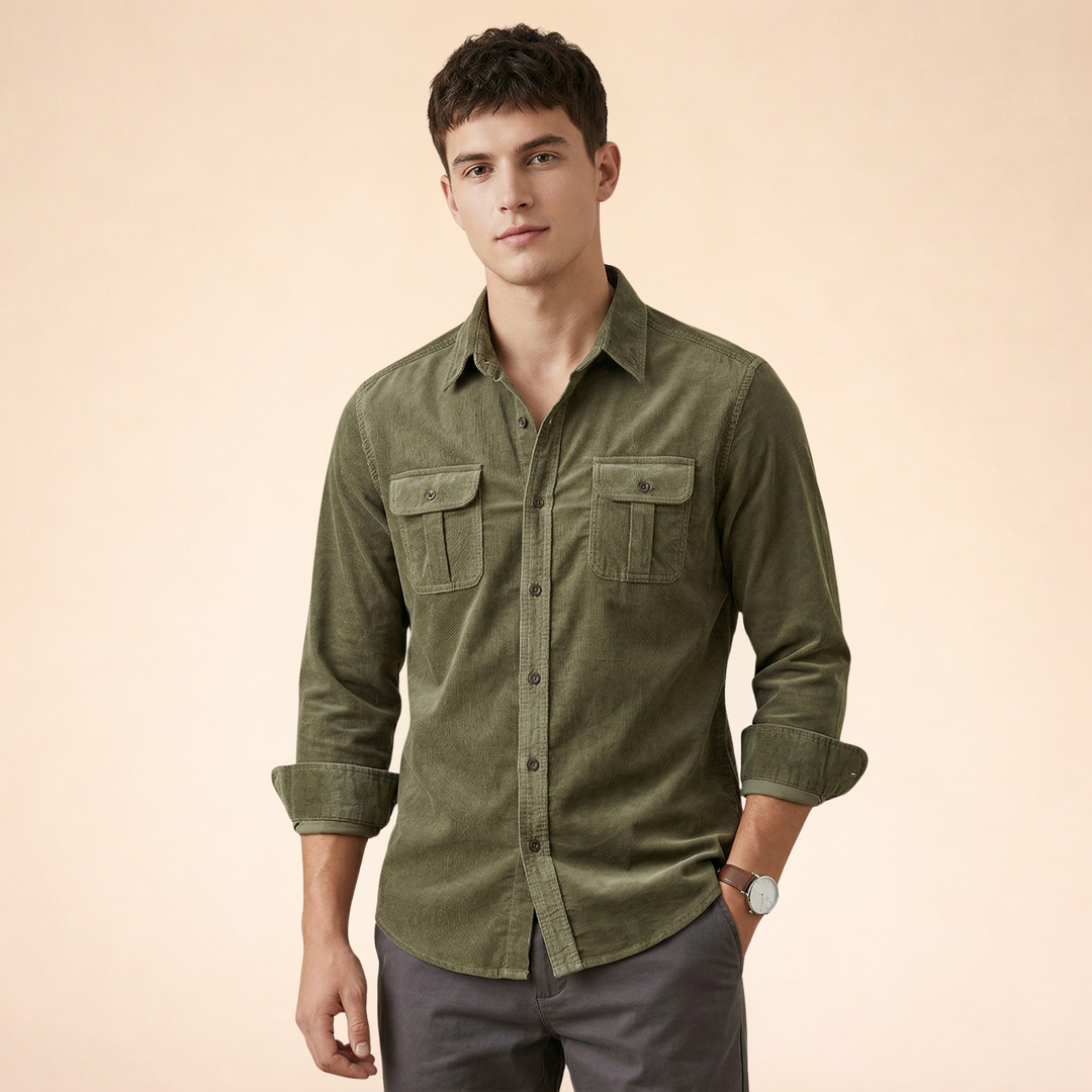 Luca | Men’s Slim Fit Corduroy Shirt 2