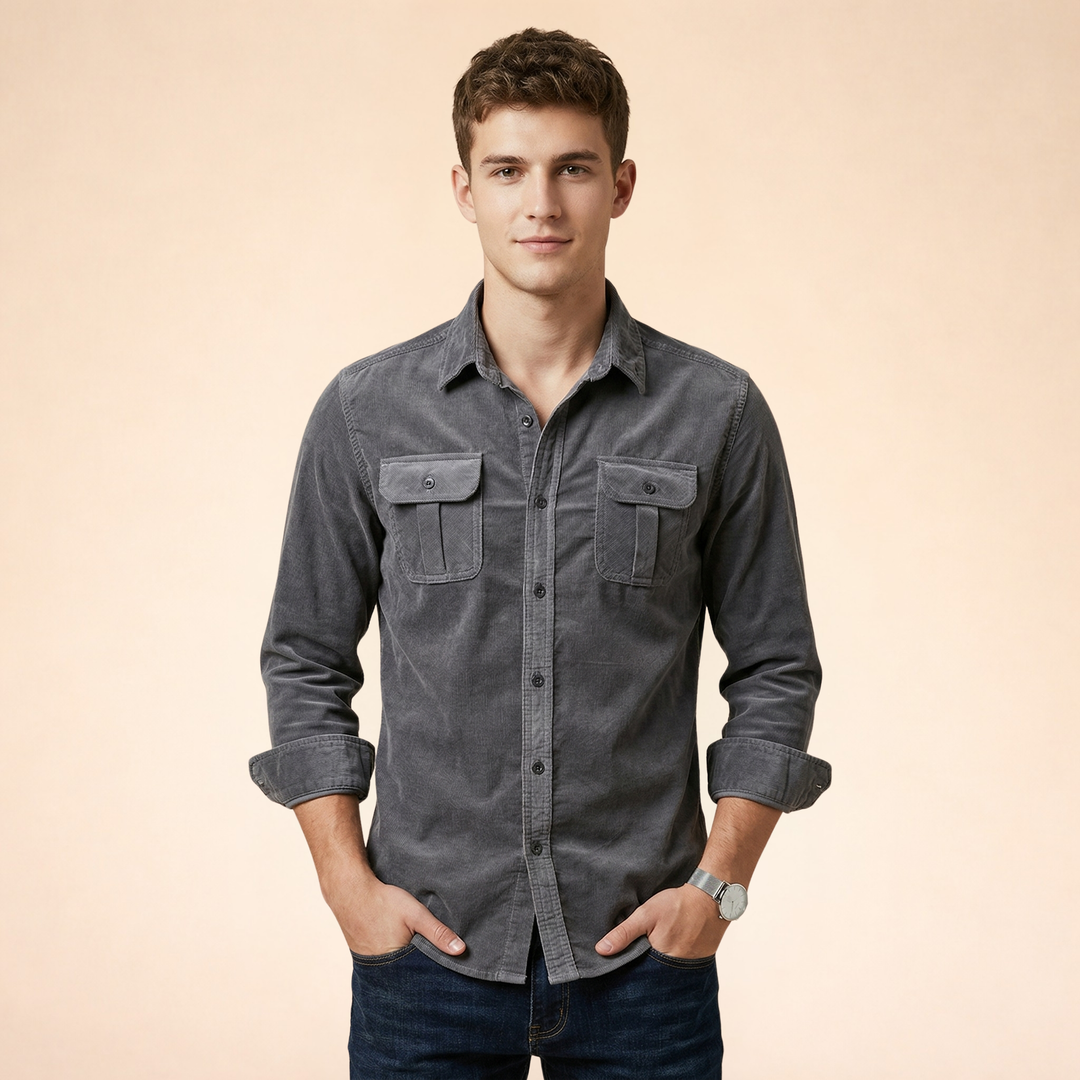 Luca | Men’s Slim Fit Corduroy Shirt 3
