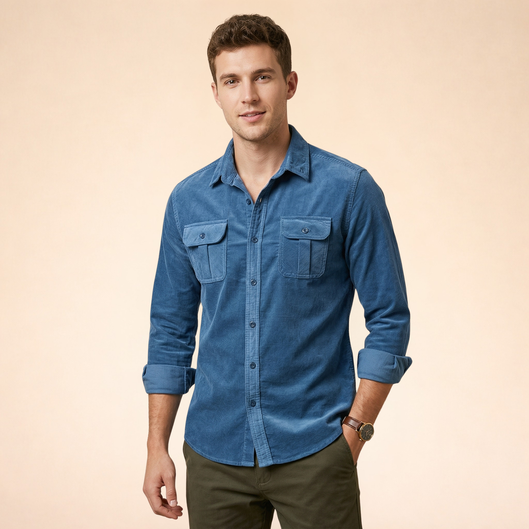 Luca | Men’s Slim Fit Corduroy Shirt 4