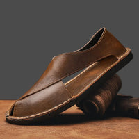 Mateo | Sophisticated And Comfortable Men's Leather Slide Sandals