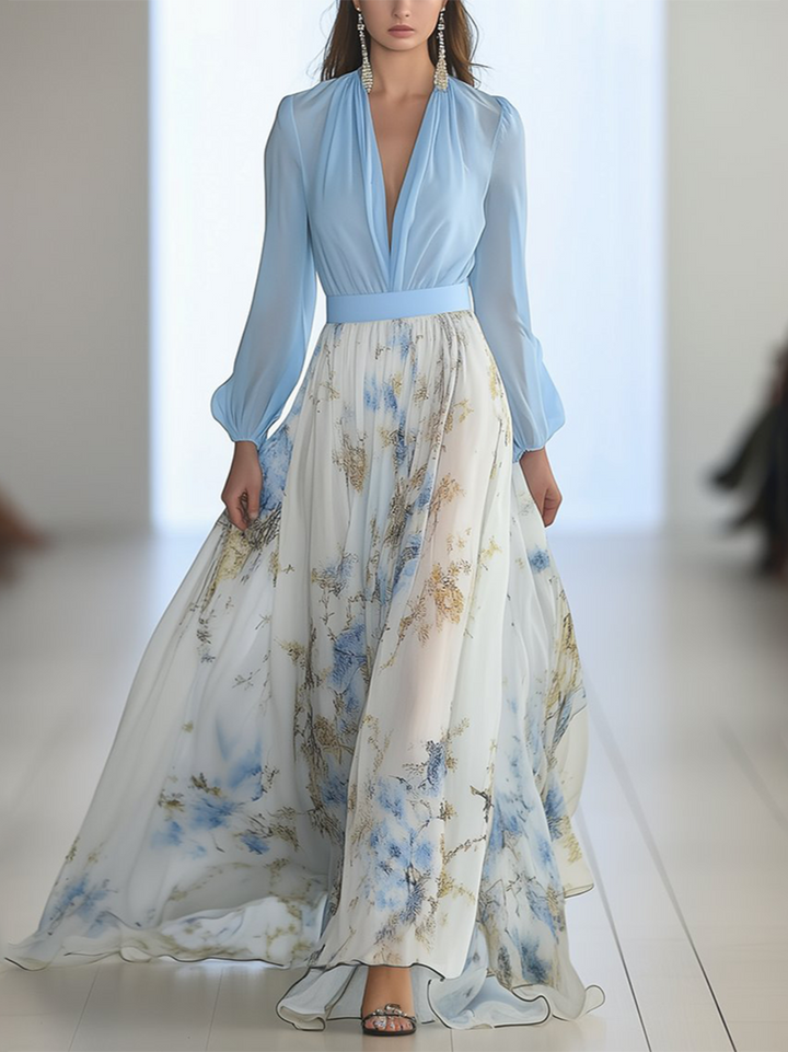 Luna Belle | Elegant Floral Maxi Dress for Women 0