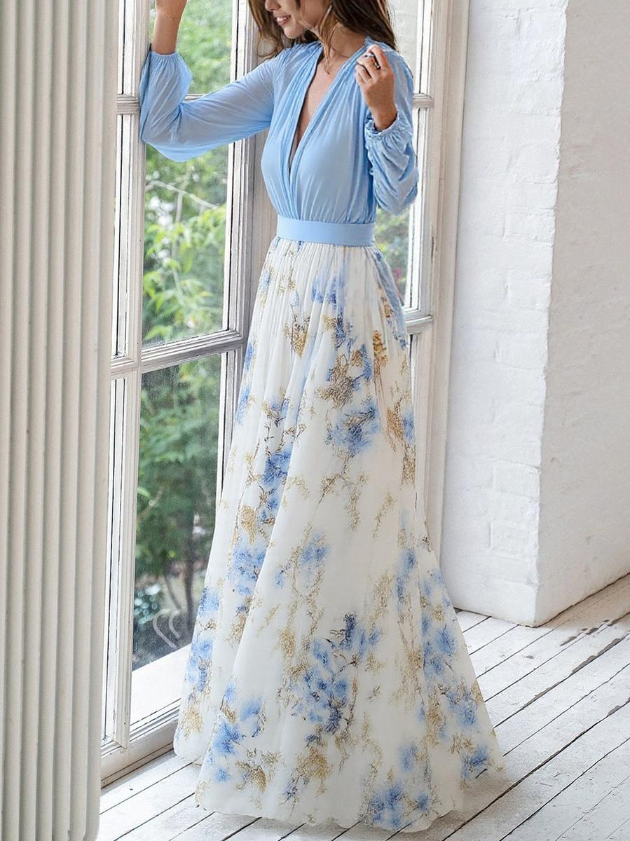 Luna Belle | Elegant Floral Maxi Dress for Women 1
