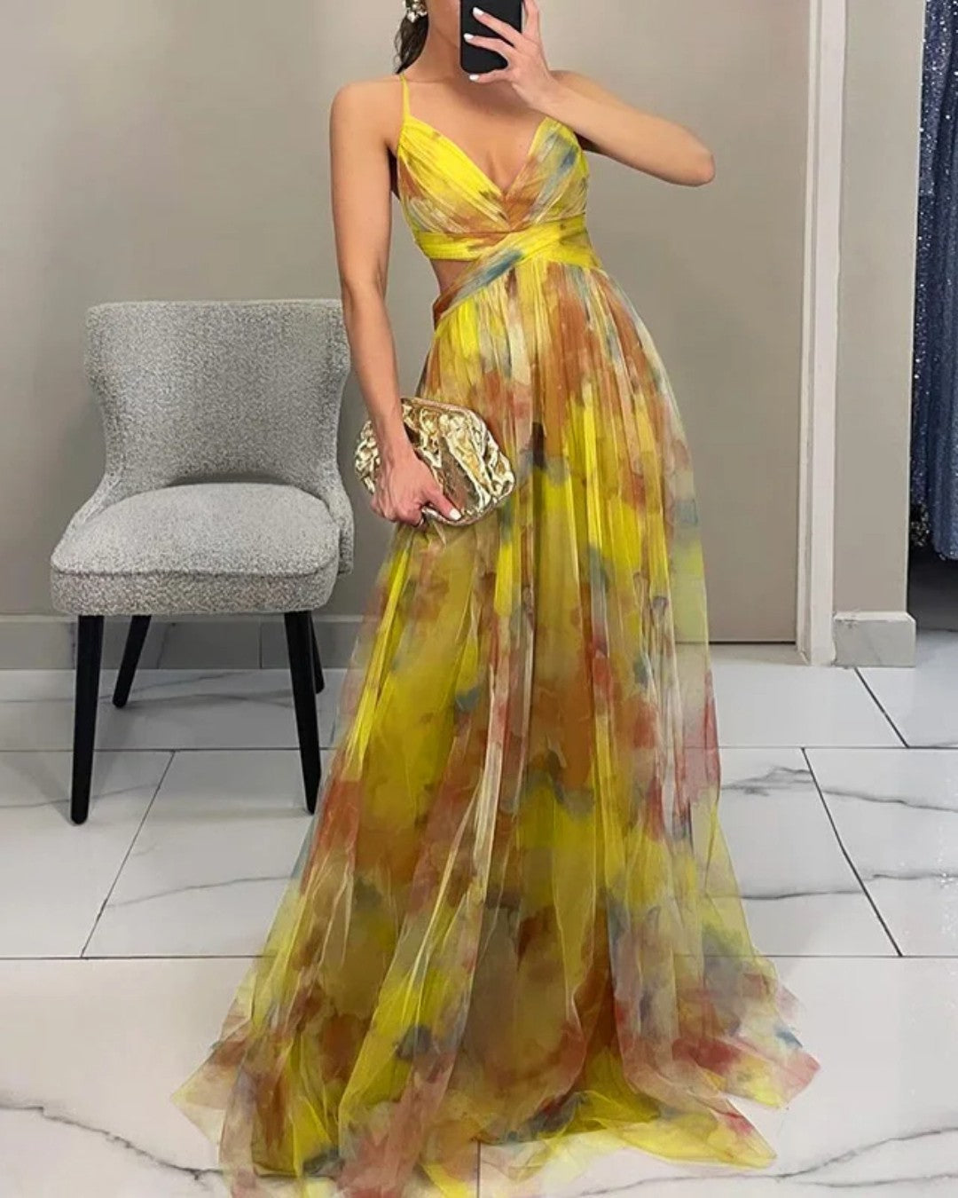 Luna Belle | Elegant Floral Maxi Dress for Women 2