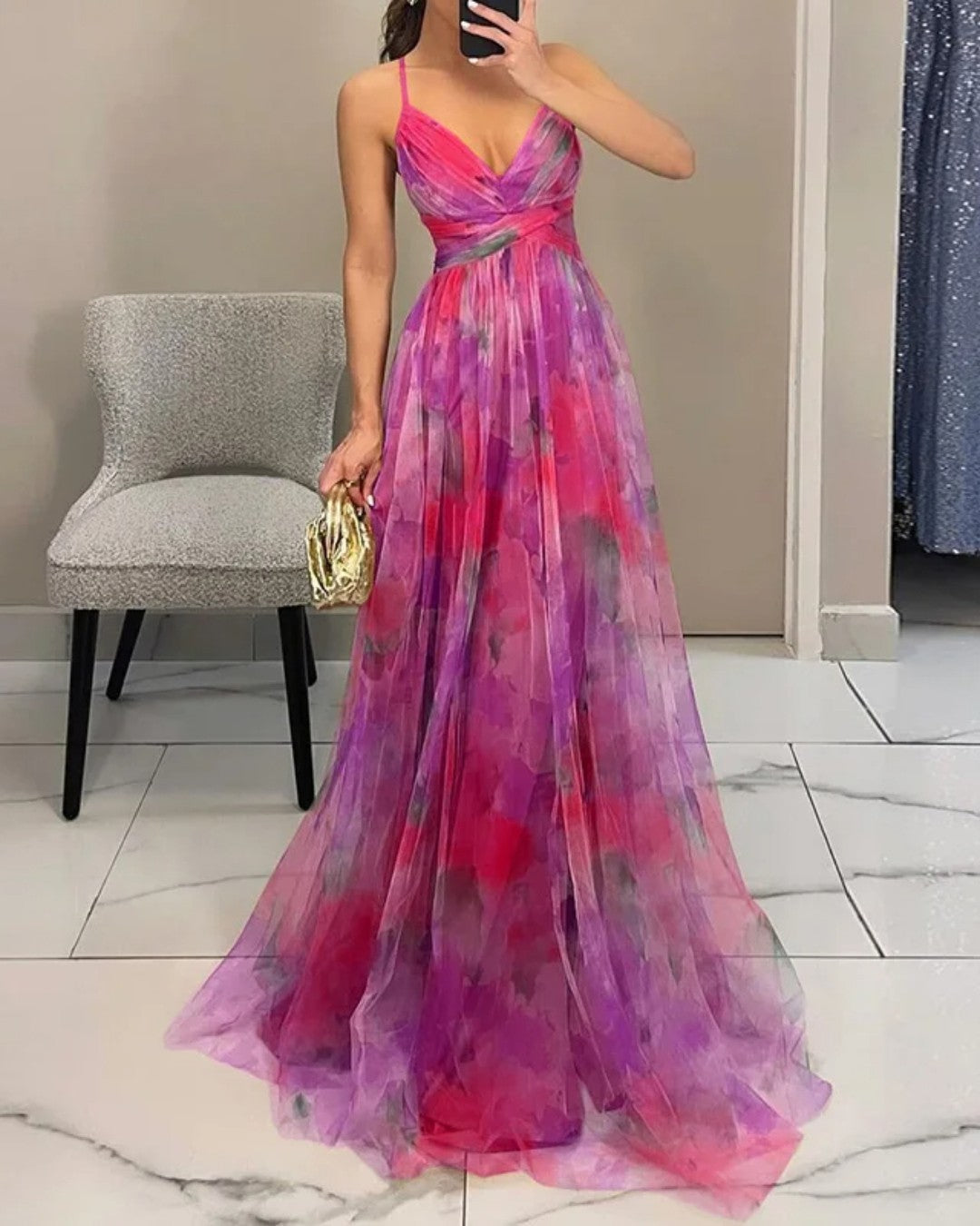 Luna Belle | Elegant Floral Maxi Dress for Women 3