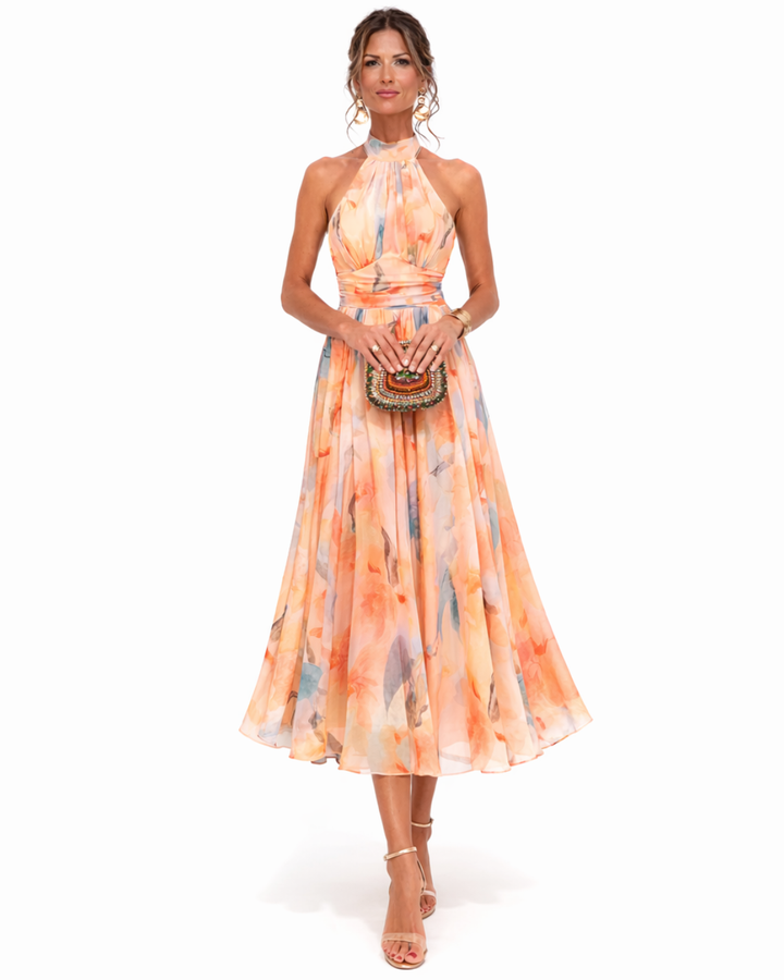 Luna Belle | Elegant Halter Neck Women's Dress for Wedding Guests 0