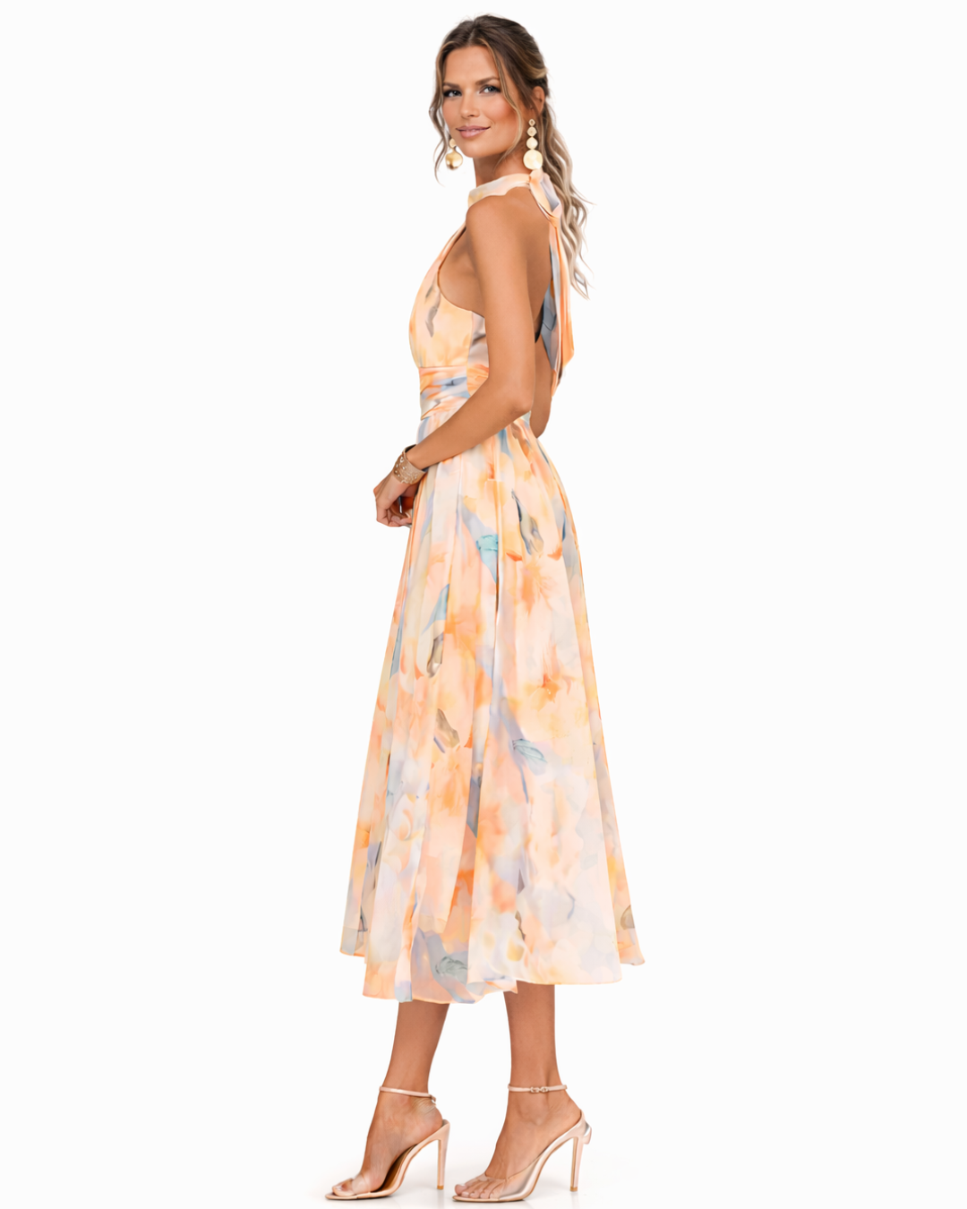 Luna Belle | Elegant Halter Neck Women's Dress for Wedding Guests 2