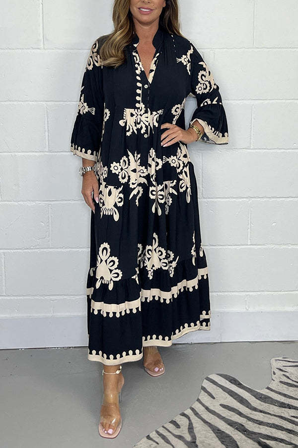 Luna Bloom | Elegant Floral Maxi Dress for Women 0