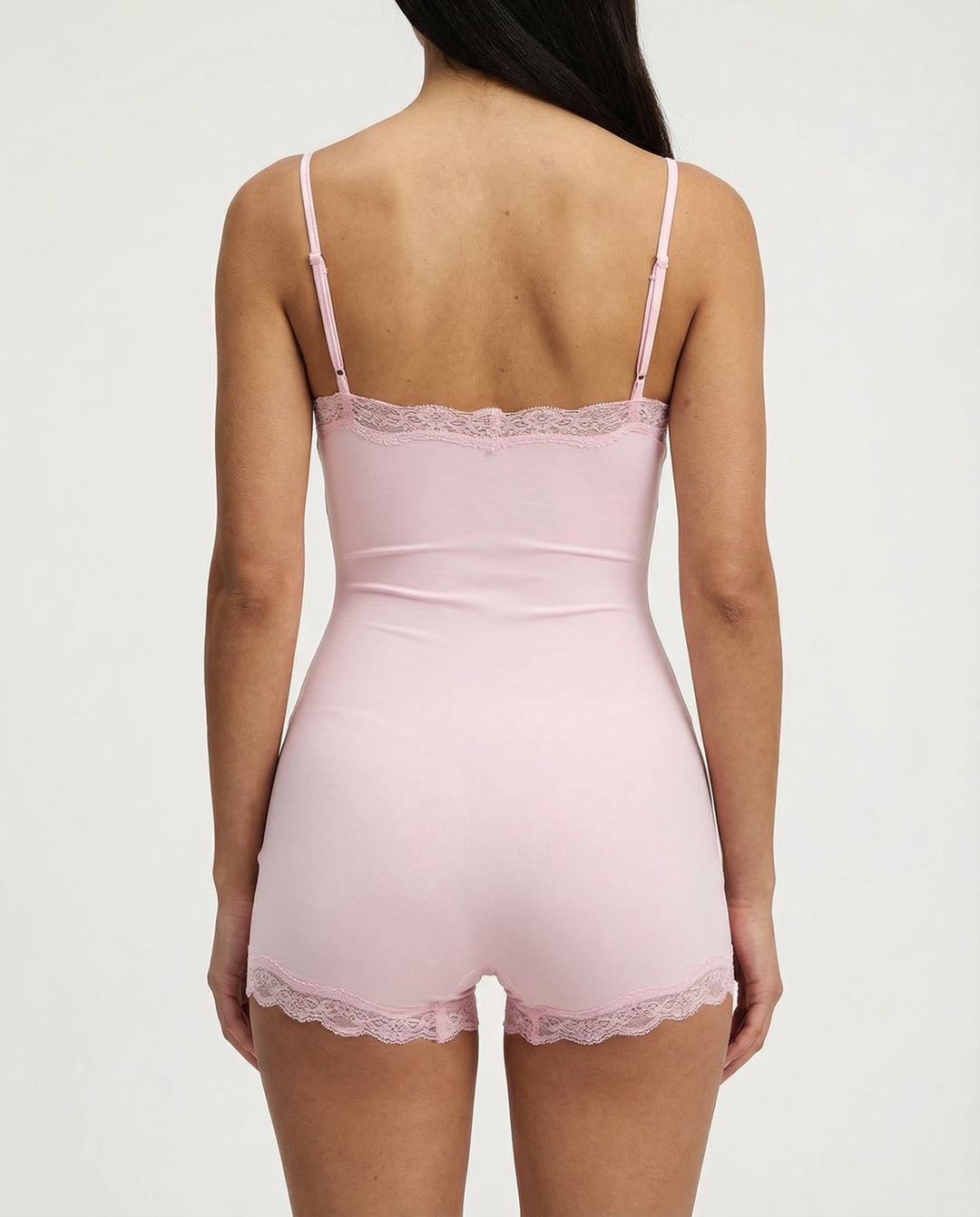 Luna Luxe | Soft Lace Trim Women's Romper 2
