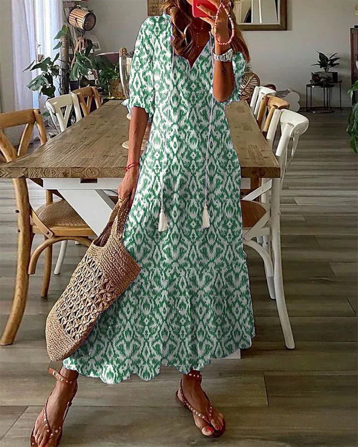 Luna | Boho Maxi Dress with Print 2