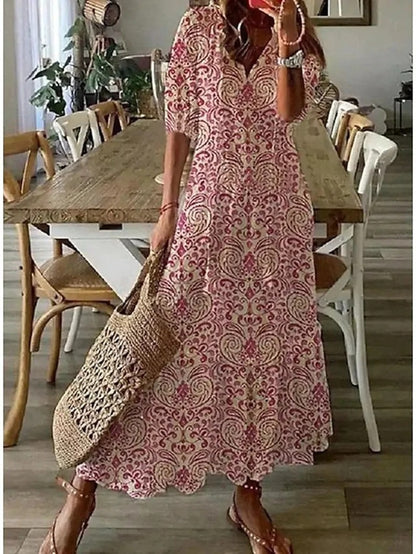Luna | Boho Maxi Dress with Print 4