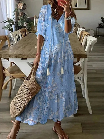Luna | Boho Maxi Dress with Print 5