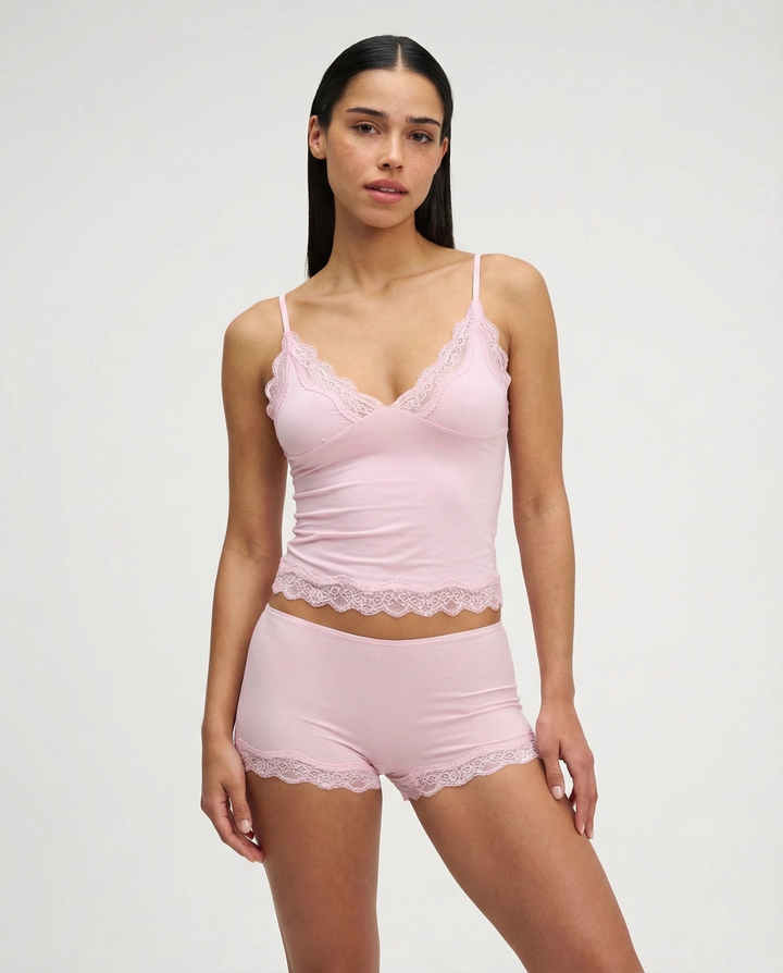 Luna | Elegant Lace Trim Women's Lounge Set 3