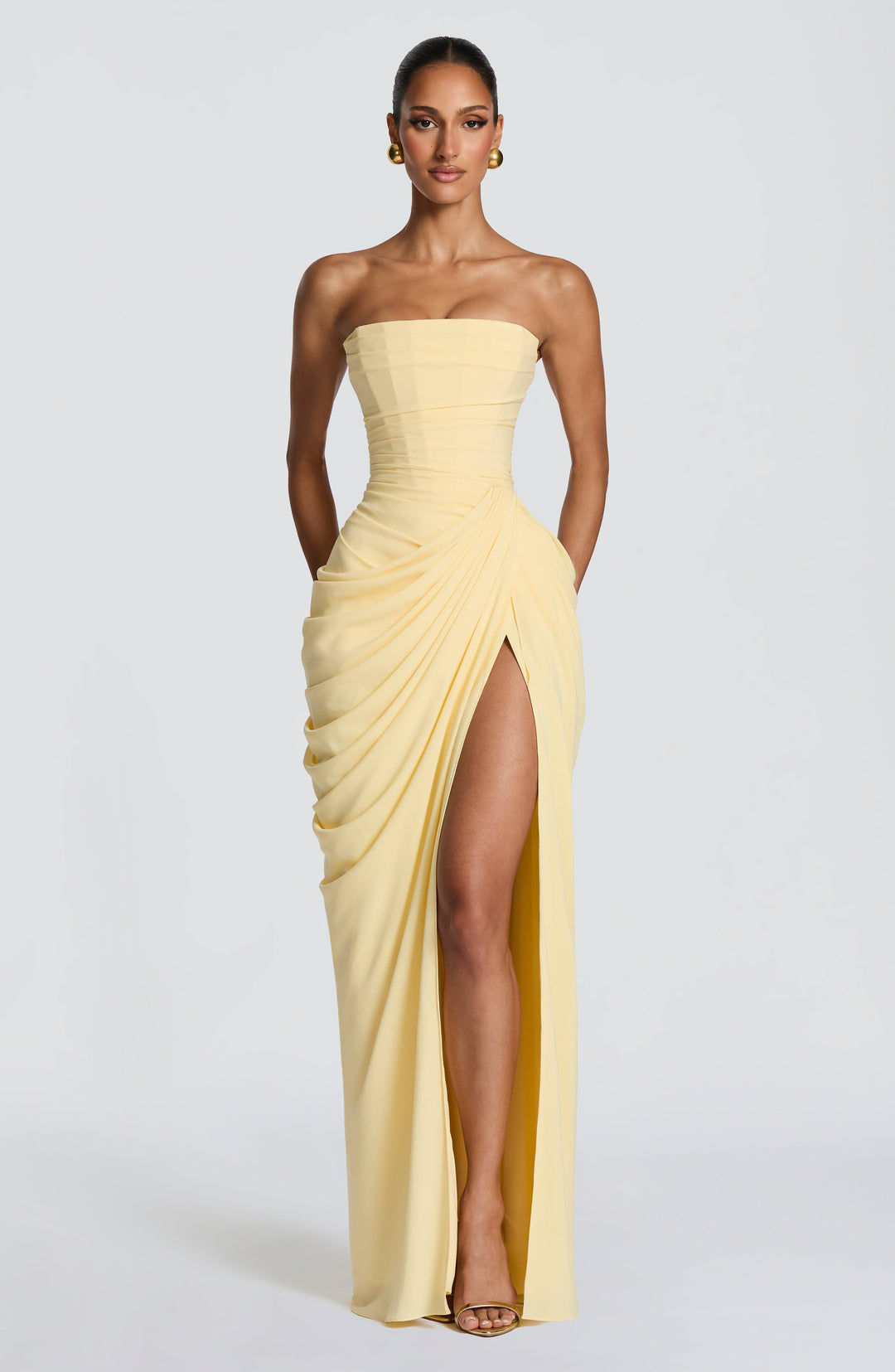 Luna | Elegant Strapless Maxi Dress for Women – Flowing & Chic Long Dress 0