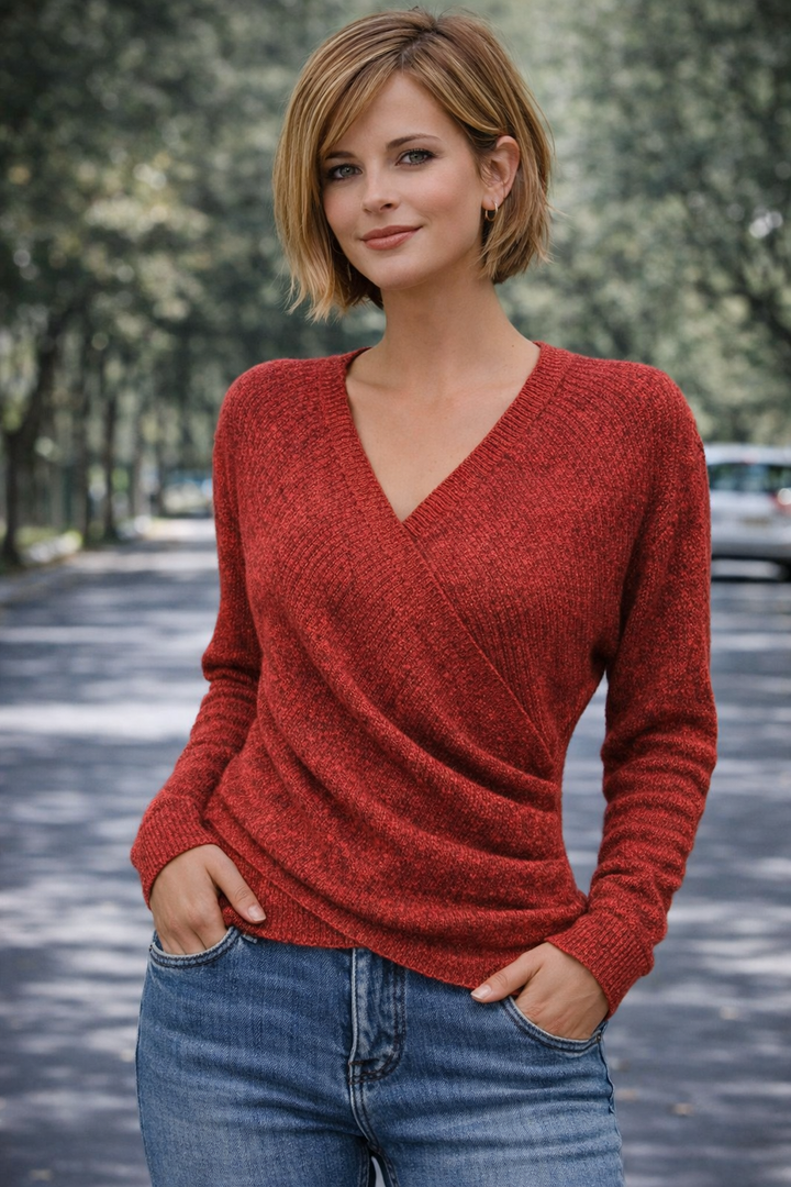 Luna | Elegant V-Neck Women's Sweater 2