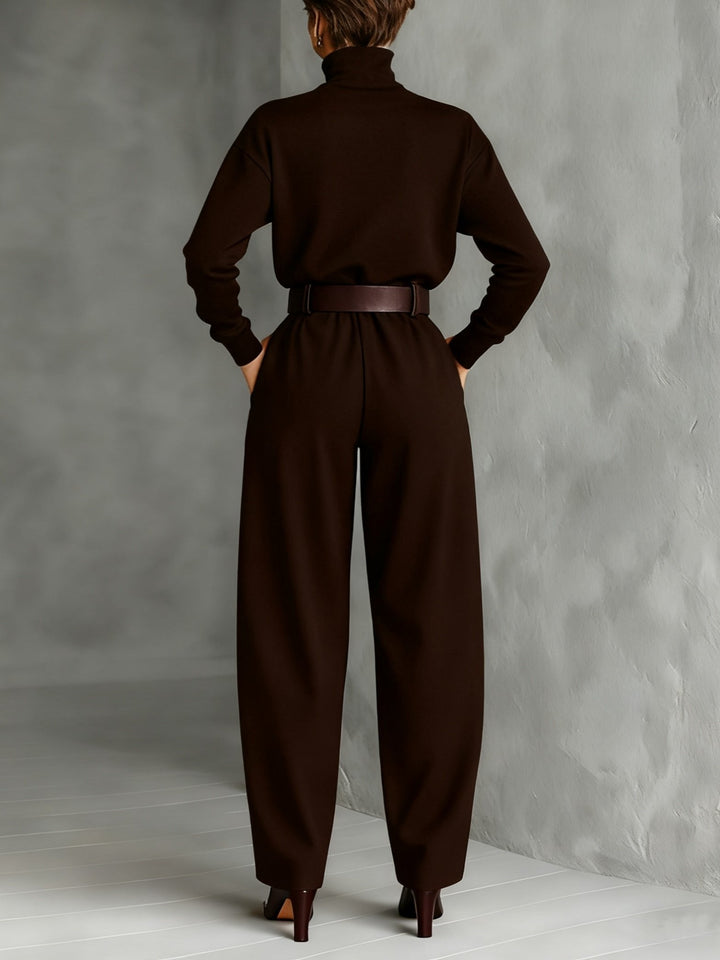 Luna | Elegant, Chic & Comfortable Turtleneck Jumpsuit Set 5