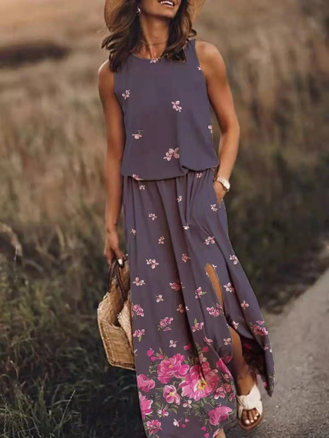 Luna | Elegant, Flowing &amp; Comfortable Sleeveless Maxi Dress 2