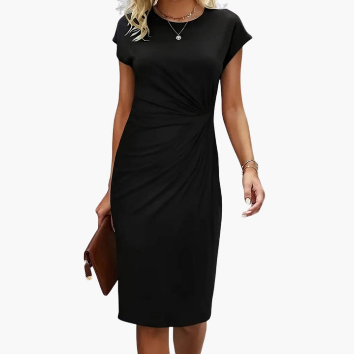 Luna | Elegant & Versatile Women's Dress – Round Neck Midi for Casual or Formal Wear 0