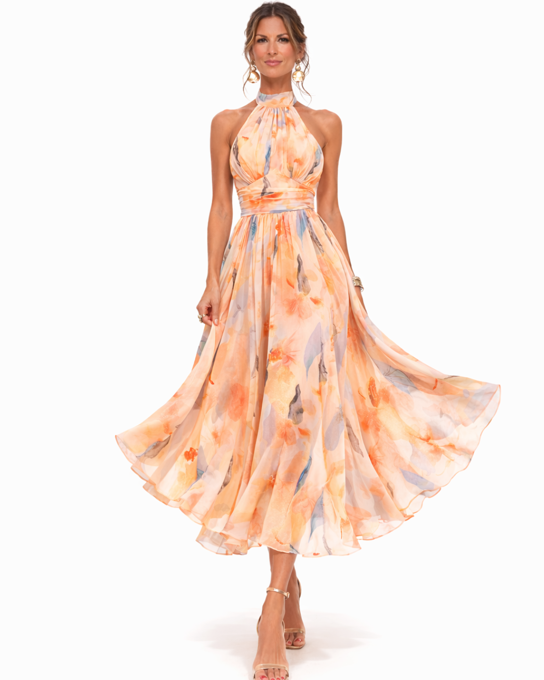 Luna | Floral Maxi Dress Elegant Long Fit for Women 1