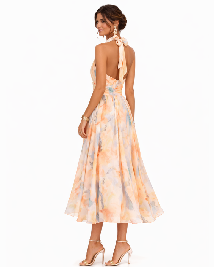 Luna | Floral Maxi Dress Elegant Long Fit for Women 3